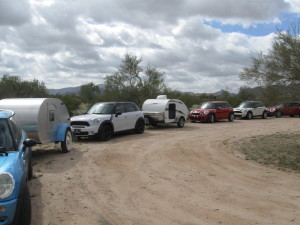 The MINIs with their teardrops. Sound like a recording group...